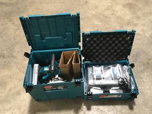 lot 6 image: Makita  18V X2 LXT Lithium-Ion (36V) Brushless Cordless 6-12 in. Plunge Circular Saw w (2) Batteries 5.0Ah, 55T Blade   Customer Returns See Pictures