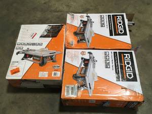 lot 17 image: Lot of Assorted Ridgid Tile Saws  Customer Returns See Pictures