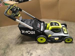 lot 21 image: RYOBI 40V HP Brushless Whisper Series 21. in Walk Behind Self-Propelled All Wheel Drive Mower - (2) 6.0 Ah Batteries & Charger Customer Returns See Pictures