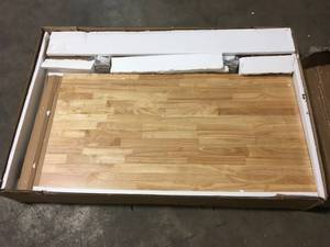 lot 26 image: Husky 46 in. Adjustable Height Work Table in White Customer Returns See Pictures