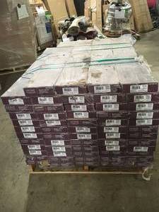 lot 34 image: Pallet of Home Decorators Collection Memphis Light Oak 8 mm T x 7.6 in. W Water Resistant Laminate Wood Flooring (21.3 sqftcase) (54 Boxes) Customer Returns See Pictures