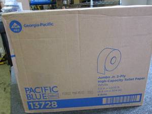case of pacific blue jumbo jr 2-ply...