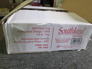 case of southland food trays #25 fo...