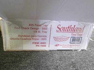 case of southland food trays #25 fo...