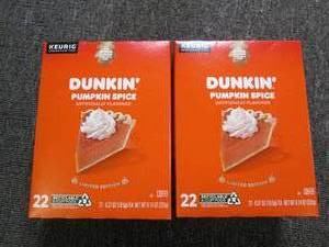 2 packages of keurig dunkin pumpkin...