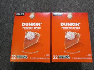 2 packages of keurig dunkin pumpkin...