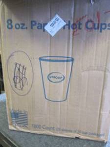 case of 8 oz paper hot cups 1000 in...
