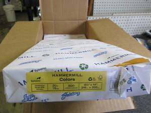 4 reams of hammermill colors 8.5x14...