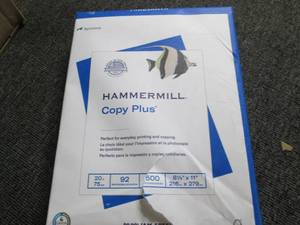 4 reams of hammermill copy plus pap...