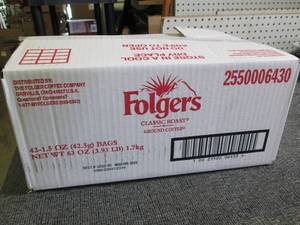 case of folgers 42-1.5 oz bags of c...