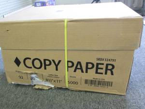 case of copy paper 8.5 x 11 has 5,0...