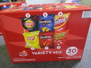case of frito lays variety mix 30 b...