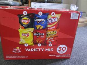 case of frito lays variety mix 30 b...