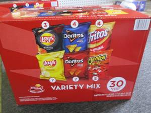 case of frito lays variety mix 30 b...