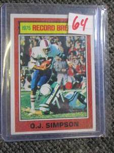 oj simpson football card ...