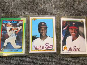 3 sammy sosa baseball cards ...