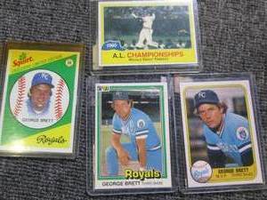 4 george brett baseball cards...