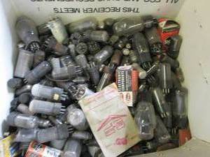 box of vintage tubes unknown condit...
