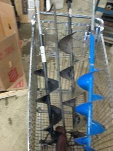 lot of 4 ice augers 3 hand augers a...