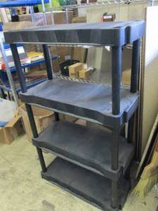 14 x 30 x51 black plastic 4 tier sh...