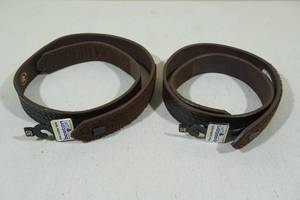 2 Boston Leather 1.5 Hook and Loop Belts -Size 30, Brown
