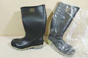 Servus Steel Toe Poly Rain Boots -Size 7, Black