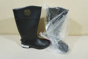 Servus Steel Toe Poly Rain Boots -Size 4, Black