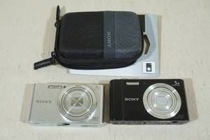 2 Sony Digital Cameras with Case