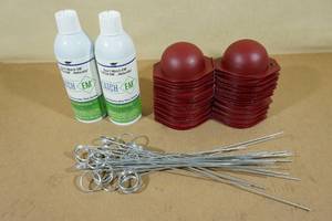 Olson Products Inc. Disposable Apple Maggot Trap Kit 25 Apples, 25 Wire Holders, Two cans of Adhesive