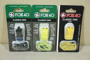 3 Fox 40 Classic CMG Pealess Whistles