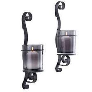 Danya B Set of 2 Vintage Style Wall Sconce Candle Holders