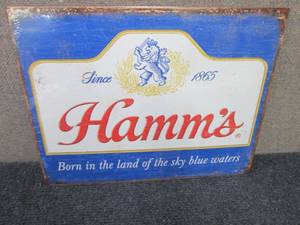 Metal Hamms Sign 16x12.5 inches...