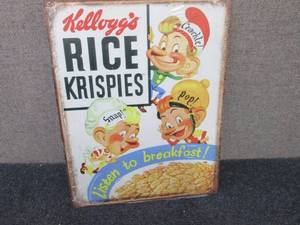Metal Rice Krispies Sign 16x12.5 in...