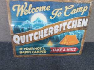 Metal Camping Sign 16x12.5 inches...