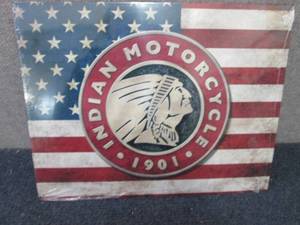Metal Indian Motorcycle Sign 16x12....