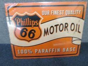 Metal Phillips 66 Sign 16x12.5 inc...