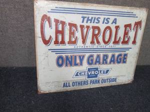 Metal Chevrolet Sign 16x12.5 inches...