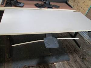 White Topped 6 Ft Conference Table ...