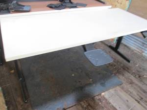 White Topped 6 Ft Conference Table ...