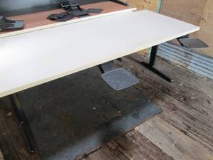 White Topped 6 Ft Conference Table ...