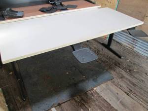 White Topped 6 Ft Conference Table ...