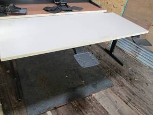 White Topped 6 Ft Conference Table ...
