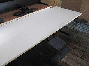 White Topped 6 Ft Conference Table ...