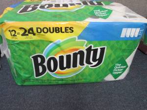 12- Double Rolls Bounty Paper Towel...