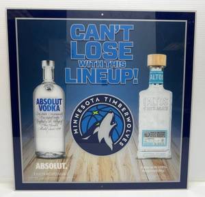 lot 6 image: Acrylic Absolut Vodka Sign (23 12 x 23 12)