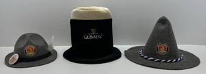 lot 9 image: Three Felt Liquor Advertisement Hats