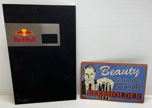 lot 11 image: Vintage Red Bull Chalk Board 15 14 x 23 14 And Bar Sign 10 x 16