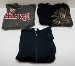 lot 30 image: Misc. Hoodies Decoded XXL, Jansports Harvard XXL (Stains Present) Champion Size XL