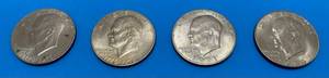 lot 65 image: Group Of Eisenhower Dollars Including 2 Bicetennial 1776-1976, 1 1971, 1 1974