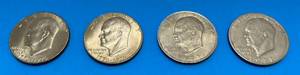 lot 66 image: Group Of Eisenhower Dollars Including 2 Bicetennial 1776-1976, 2 1971